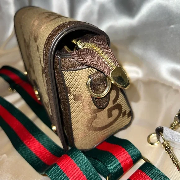 Monogram Canvas Crossbody Bag in Brown - Picture 3 of 4